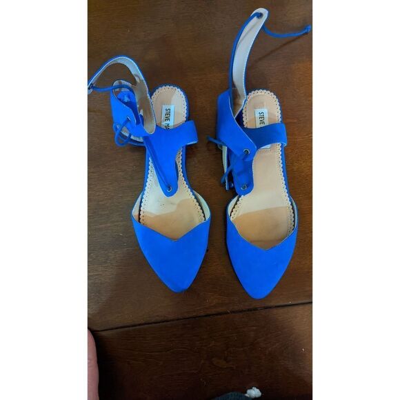Steve Madden Shoes | Steve Madden Laara Blue Lace Up Pointed Toe Flat | Color: B - Picture 1 of 6